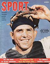 Yogi Berra, Sport magazine, Oct 1955. Click for copy.