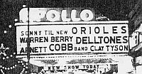 Apollo Theater marquee, Dec 1955.