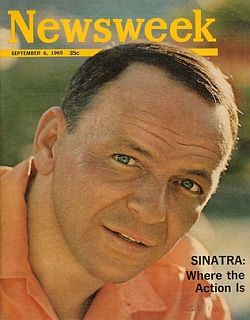 Frank Sinatra on the cover of Newsweek magazine, September 1965.