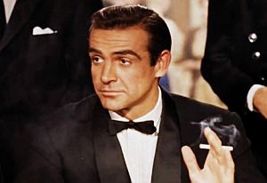 Sean Connery, cast as James Bond in the early Bond films, is shown here in a scene from the 1962 film, “Dr. No.” Connery set the mold for other Bonds to follow.
