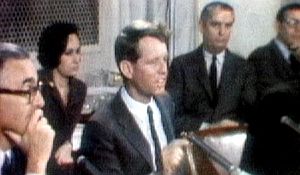 Senator Kennedy during questioning of James Roche.
