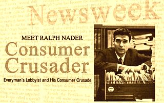 As the “Nader Raider” study teams were assembling, Ralph Nader was receiving national press as a consumer advocate, as in this November 1968 ‘Newsweek’ story. 