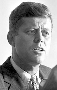1959: JFK captured by photographer Gene Barnes as he addressed a California women’s group in Pomona.
