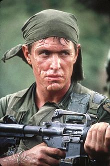 Actor Tom Berenger plays “bad guy” Army Sergeant Bob Barnes in “Platoon.”