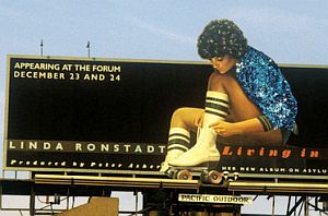 Billboard on Hollywood’s Sunset Strip advertising a Linda Ronstadt concert at The Forum, December 1978.