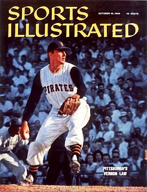Oct 10th, 1960 edition of Sports Illustrated with Pittsburgh Pirate pitcher Vernon Law on cover. Click for copy.