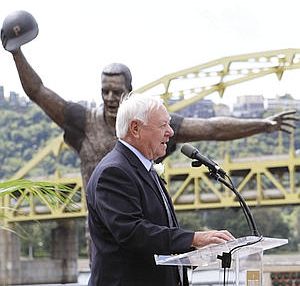 Bill Mazeroski on his 74th birthday at September 2010 dedication of his statue at PNC Park in Pittsburgh, PA.
