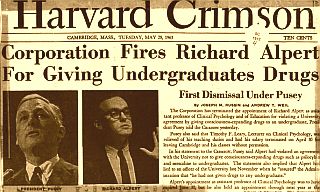 May 1963: Harvard University’s newspaper, “The Harvard Crimson,” reports the firing of Richard Alpert, a story soon picked up by other news outlets nationally.