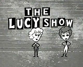 Screen shot of early logo used for “The Lucy Show,” using stick-figure style from “I Love Lucy” era. Click for DVD series.