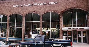The Harry M. Caudill Memorial Library, located on Main Street in Whitesburg, KY, was named for Caudill in 1994.