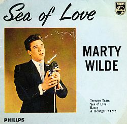 Cover of a 1959 EP on the Philips label which featured Marty Wilde’s version of “Sea of Love.”