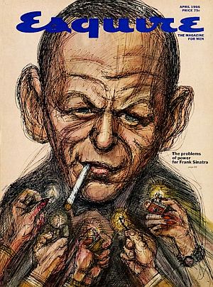 Cover of the April 1966 issue of Esquire magazine, featuring Gay Talese’s classic article on Frank Sinatra. Click for book.