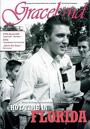 Sept/Oct 2010 sample edition of “Graceland” magazine, published by German fans since 1979, one indication of Presley’s continuing appeal abroad.