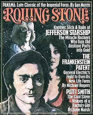Rolling Stone, January 1st, 1976 cover story: “Kantner, Slick & Balin of Jefferson Starship: The Miracle Rockers Who Turn Old Airplane Parts into Gold.” Click for copy.