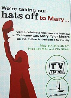 TV Land promotional advertising for the May 2002 unveiling of the Mary Richards statue.