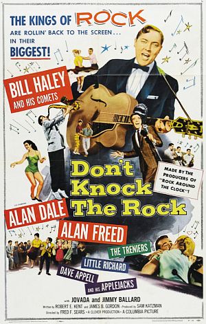 Poster for follow-up film, Dec 1956, “Don’t Knock The Rock,” also featuring Haley & others. Click for film set.