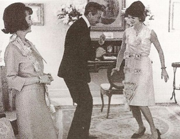 1962: Jackie Kennedy dancing the Twist with her designer, Oleg Cassini, in the London home of her sister, Princess Lee Radziwill, left. Cassini was also involved with a New York nightclub where the the Twist was popular. Photo, Benno Graziani.