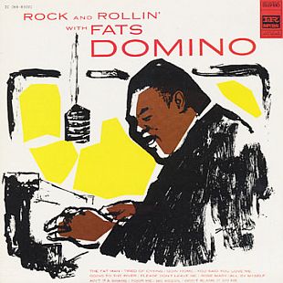 Fats Domino’s first album, here in its re-issued title & cover art of 1956, captured a number of his early R&B hits. Click for album.