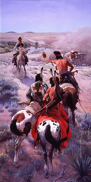 John Clymer’s “The Cattle Drive,” one of 3 works in the Winchester-sponsored series completed in 1969-70.