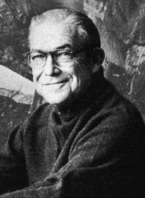 John Clymer in later years, by then working mostly on art of the American West and Native Americans.