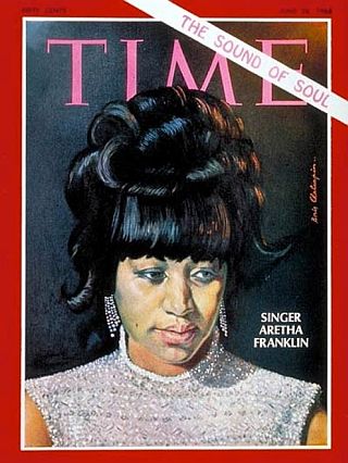 Aretha Franklin on the cover of Time, June 28, 1968.