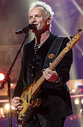April 2018. Sting performing at Queen’s 92nd birthday at Royal Albert Hall in London. Click for Sting biography.