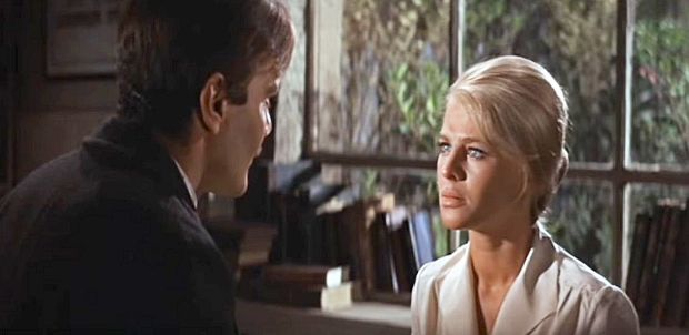 On his trip to Yuriatin, Zhivago finds Lara at the local library, where she is surprised to see him, as the two reunite, walk through town, and catch-up on their respective lives.