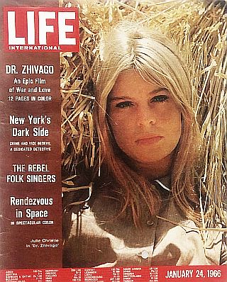 January 1966. “Doctor Zhivago” received a generous 12-page photo spread in Life magazine editions, with Julie Christie featured on the cover of its international edition.