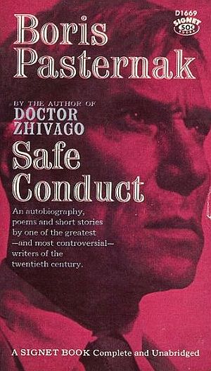 Later 1959 paperback edition of Pasternak’s 1931 work, “Safe Conduct,” autobiography with poems & short stories. Click for Amazon.