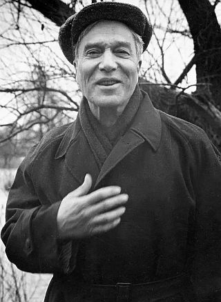 October 1958. Russian writer and poet, Boris Pasternak, near his home in the countryside outside Moscow. Harold K. Milks / Associated Press