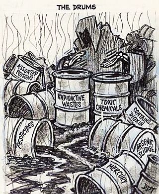 Herblock, the famous cartoonist for the Washington Post, who often held forth on environmental & public health concerns, offered this cartoon on toxic waste on March 21, 1979, as Congress and EPA began their journey on Superfund. Click for his books at Amazon.