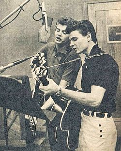 The Everly Brothers at work.