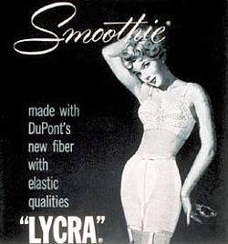 The “Smoothie” was a type of girdle bra sold by Strouse Adler in the 1960s made with DuPont Lycra. 